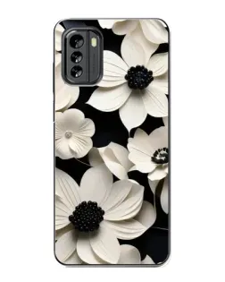Чехол для Nokia G60 с картинкой «Объемные белые цветы»
