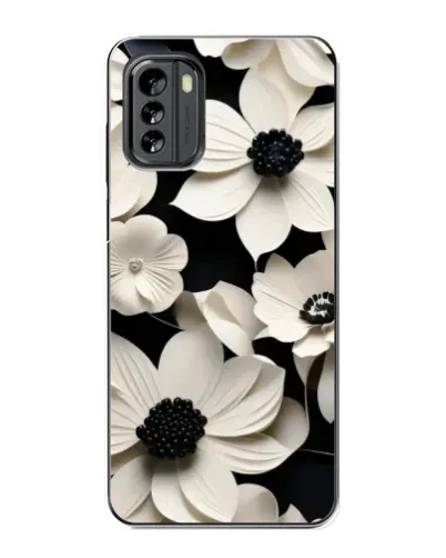 Чехол для Nokia G60 с картинкой «Объемные белые цветы»