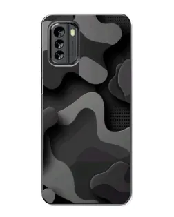 Чехол для Nokia G60 с картинкой «Темный абстрактный камуфляж»