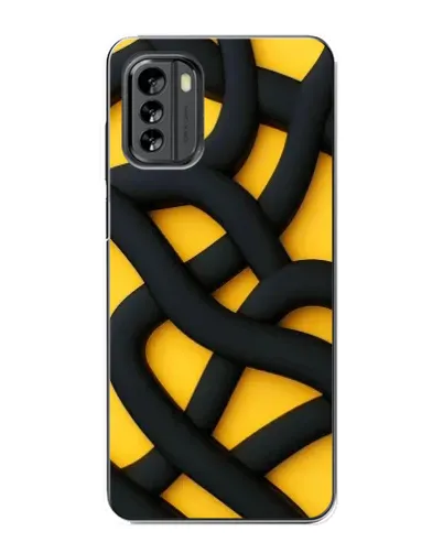 Чехол для Nokia G60 с картинкой «Черное желтое переплетение» Чехол для Nokia G60 с картинкой «Черное желтое переплетение»