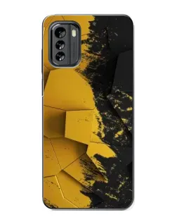 Чехол для Nokia G60 с картинкой «Золотые осколки геометрии»