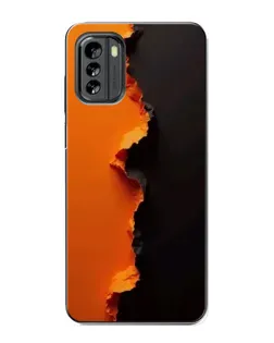 Чехол для Nokia G60 с картинкой «Оранжевый разлом»