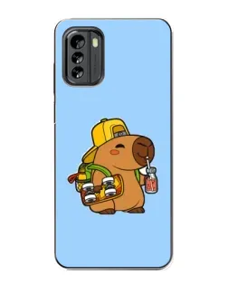 Чехол для Nokia G60 с картинкой «Капибара на скейте»