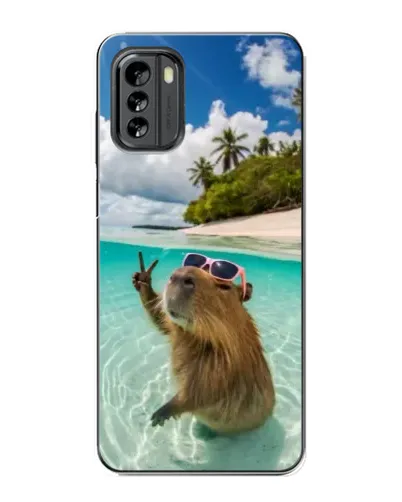 Чехол для Nokia G60 с картинкой «Капибара на море»