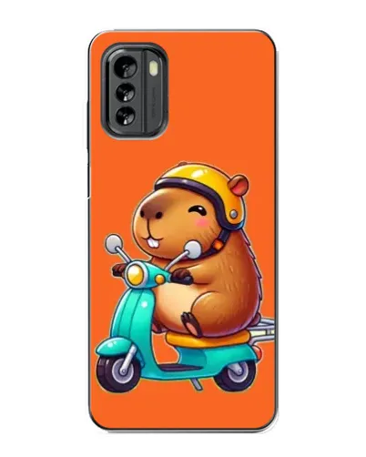 Чехол для Nokia G60 с картинкой «Капибара на скутере»