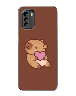 Чехол для Nokia G60 с картинкой «Капибара с сердцем»