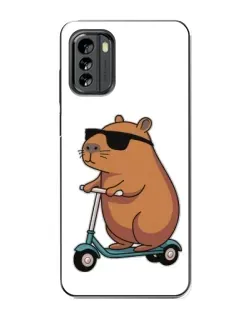 Чехол для Nokia G60 с картинкой «Капибара на самокате»