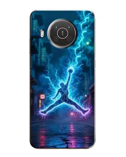 Чехол для Nokia X10 с картинкой «Jordan Gold Jumpman»