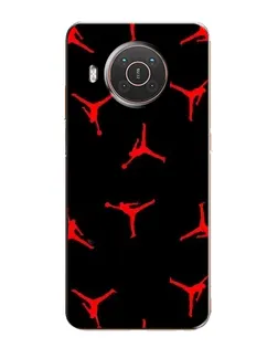 Чехол для Nokia X10 с картинкой «Jordan Red Pattern»