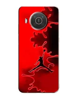 Чехол для Nokia X10 с картинкой «Jordan Red Smoke»