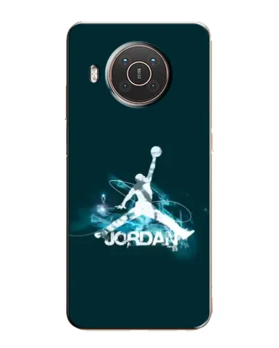Чехол для Nokia X10 с картинкой «Jordan Blue Fire» Чехол для Nokia X10 с картинкой «Jordan Blue Fire»