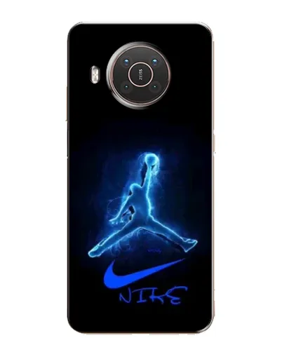 Чехол для Nokia X10 с картинкой «Jordan Neon Blue» Чехол для Nokia X10 с картинкой «Jordan Neon Blue»