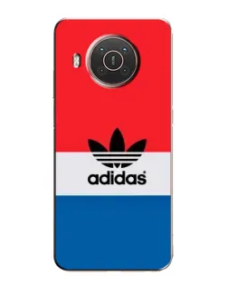 Чехол для Nokia X10 с картинкой «Ретро блоки Adidas»