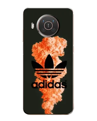 Чехол для Nokia X10 с картинкой «Оранжевый дым Adidas»