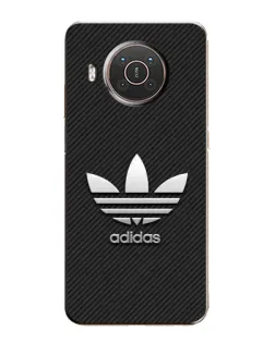 Чехол для Nokia X10 с картинкой «Adidas Карбоновая текстура»
