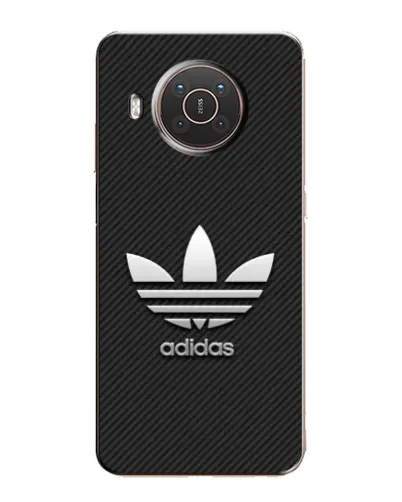 Чехол для Nokia X10 с картинкой «Adidas Карбоновая текстура»
