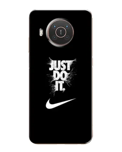 Чехол для Nokia X10 с картинкой «Текстовый принт Nike» Чехол для Nokia X10 с картинкой «Текстовый принт Nike»
