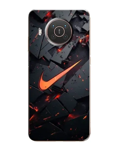 Чехол для Nokia X10 с картинкой «Nike — эффект разломов» Чехол для Nokia X10 с картинкой «Nike — эффект разломов»