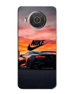 Чехол для Nokia X10 с картинкой «Nike и суперкар»