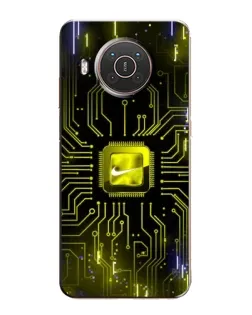 Чехол для Nokia X10 с картинкой «Nike — золотая искра»