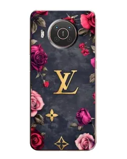 Чехол для Nokia X10 с картинкой «Цветочный Louis Vuitton»