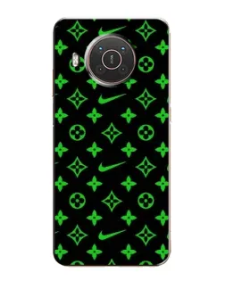 Чехол для Nokia X10 с картинкой «Неоновый принт LV»