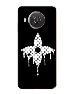 Чехол для Nokia X10 с картинкой «Цветочная монограмма»