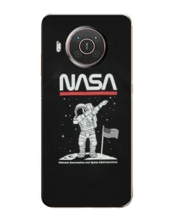 Чехол для Nokia X10 с картинкой «NASA — шагаем по Луне»