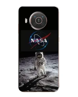 Чехол для Nokia X10 с картинкой «Астронавт на Луне»