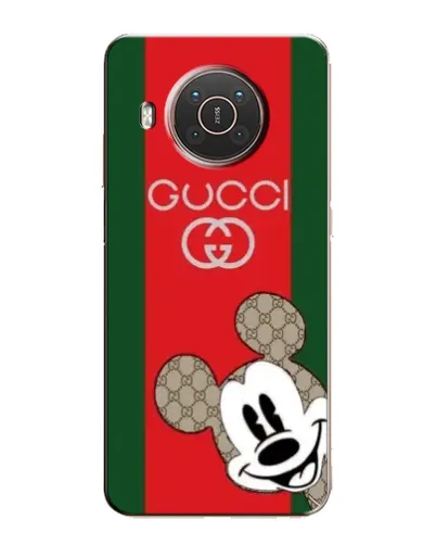 Чехол для Nokia X10 с картинкой «Gucci — полосы и Микки»