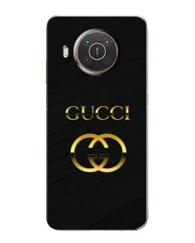 Чехол для Nokia X10 с картинкой «Золотой логотип Gucci»