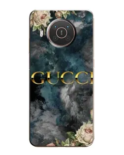 Чехол для Nokia X10 с картинкой «Абстрактные цветы Gucci»