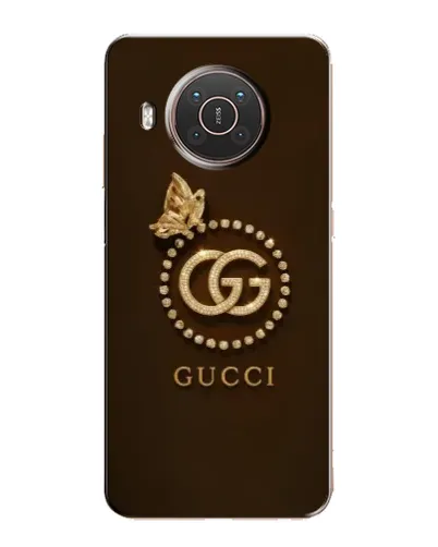 Чехол для Nokia X10 с картинкой «Gucci — золотая бабочка»