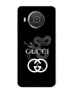 Чехол для Nokia X10 с картинкой «Gucci — серебряная змея»