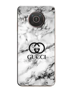 Чехол для Nokia X10 с картинкой «Gucci — мраморный шик»