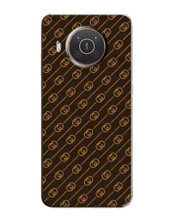 Чехол для Nokia X10 с картинкой «Gucci — золотые диагонали»