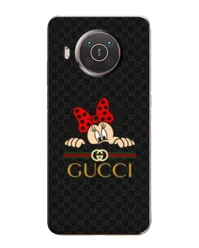 Чехол для Nokia X10 с картинкой «Минни Маус Gucci — черный»