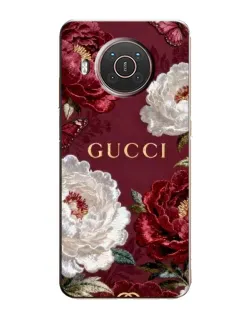 Чохол для Nokia X10 з картинкою «Gucci — бордові троянди»