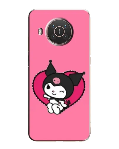 Чехол для Nokia X10 с картинкой «Kuromi — любовь в сердце»