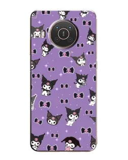 Чехол для Nokia X10 с картинкой «Kuromi — паттерн»