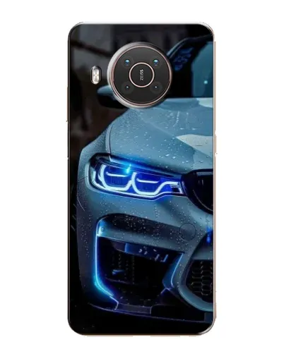 Чехол для Nokia X10 с картинкой «Взгляд BMW с синими фарами»