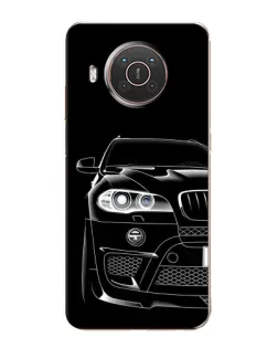 Чехол для Nokia X10 с картинкой «Темный силуэт BMW»