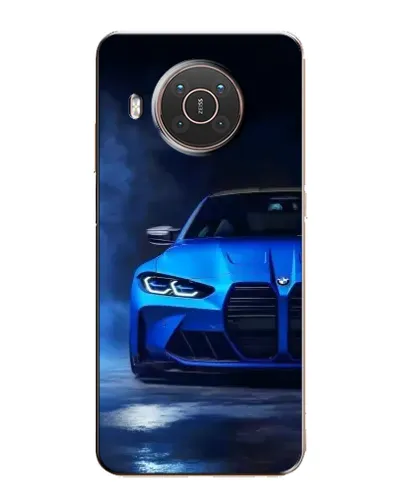 Чехол для Nokia X10 с картинкой «Голубая BMW M4»