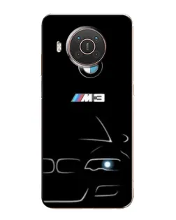 Чехол для Nokia X10 с картинкой «Минималистичный принт BMW M3»