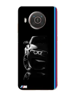 Чехол для Nokia X10 с картинкой «Силуэт BMW в темноте»
