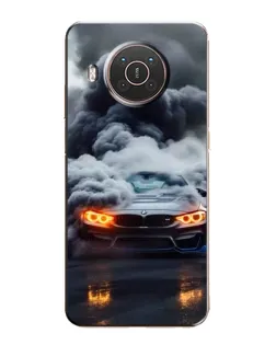 Чехол для Nokia X10 с картинкой «BMW в дыму»