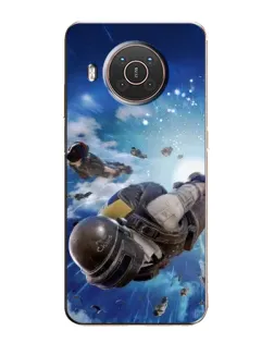 Чохол для Nokia X10 з картинкою «Десант PUBG — стрибок»