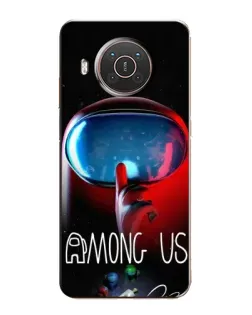 Чохол для Nokia X10 з картинкою «Червоний імпостер — макро»