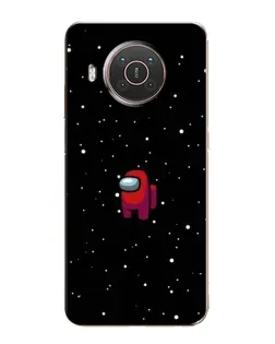 Чохол для Nokia X10 з картинкою «Червоний Among Us»