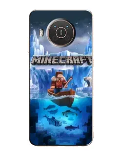 Чохол для Nokia X10 з картинкою «Minecraft льодянийсвіт»